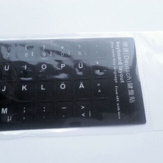 German Computer Keyboard Stickers, Durable - Black
