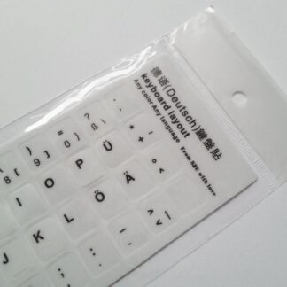 German Computer Keyboard Stickers, Durable - White