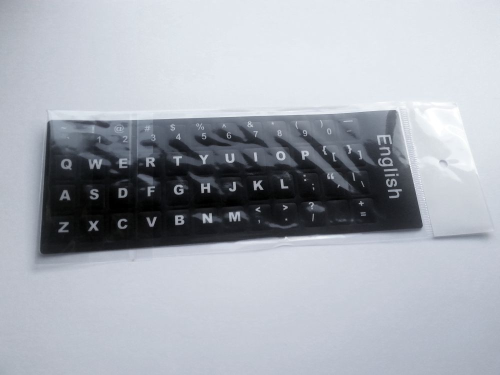 English Replacement Computer Keyboard Stickers, Durable - Black - Image 2