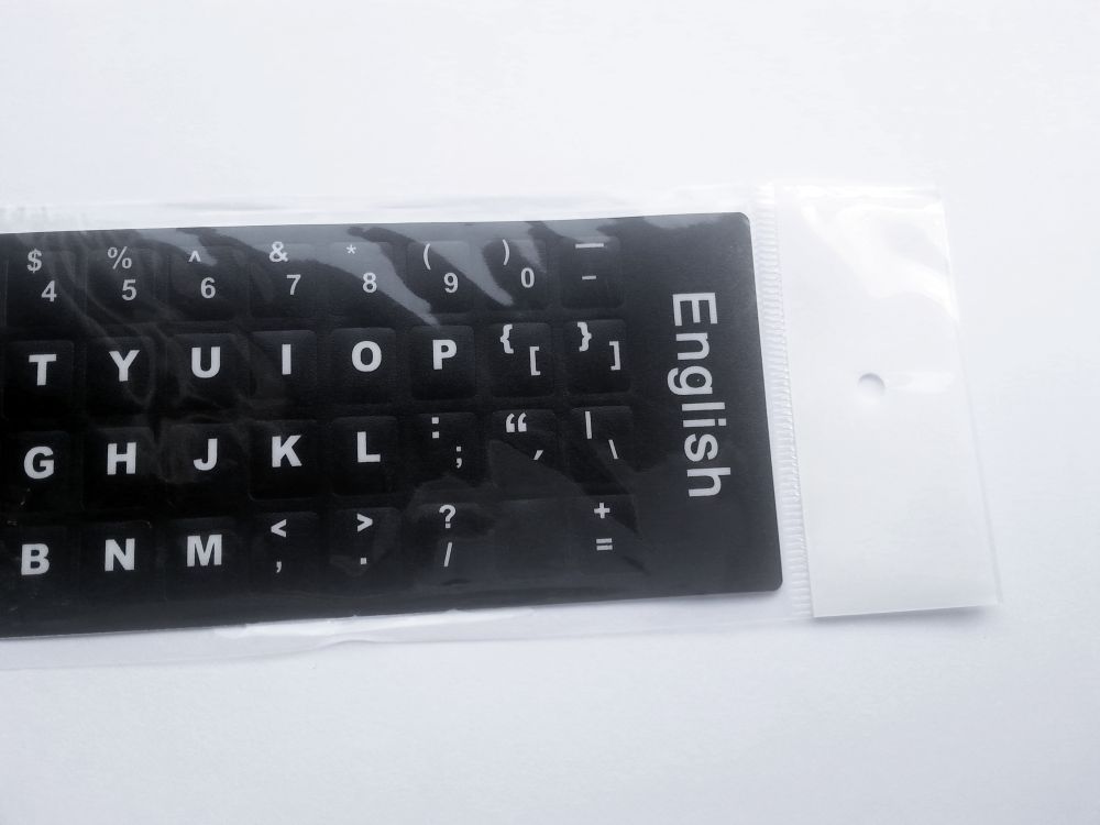 English Replacement Computer Keyboard Stickers, Durable - Black - Image 4