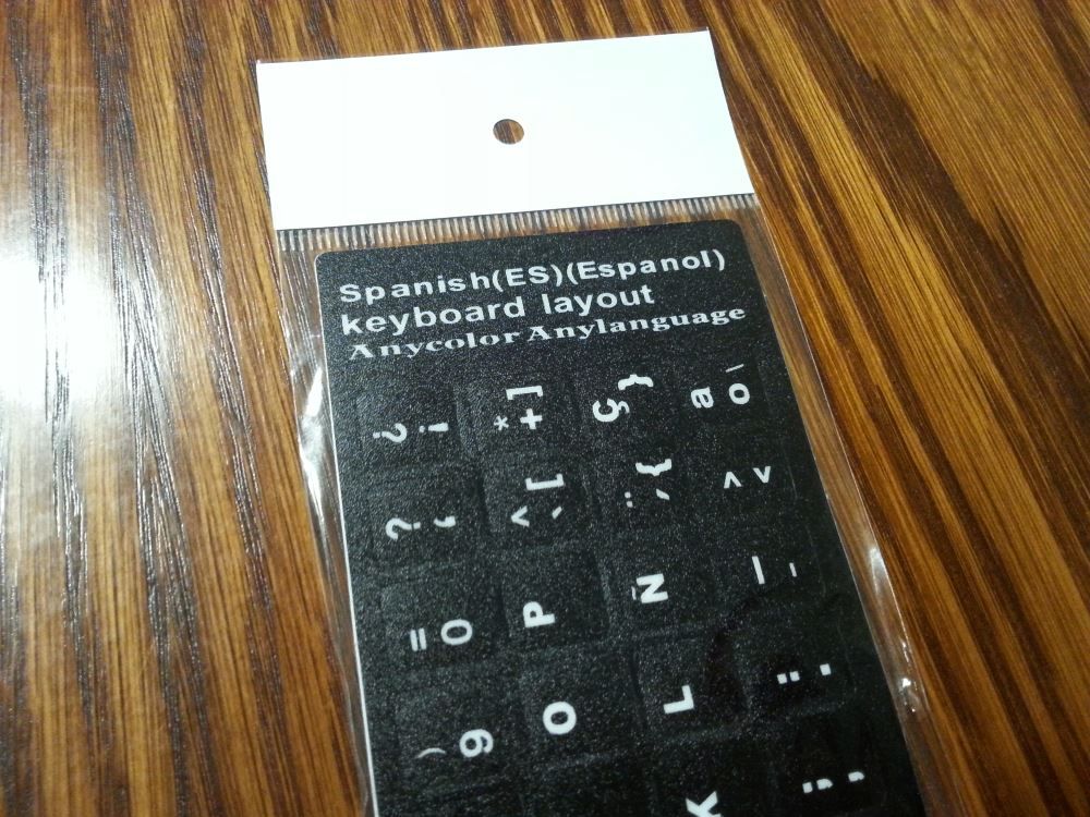 Spanish Computer Keyboard Stickers, Durable - Black - Image 7