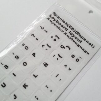 Spanish Computer Keyboard Stickers, Durable - White