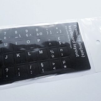 French Computer Keyboard Stickers, Durable - Black