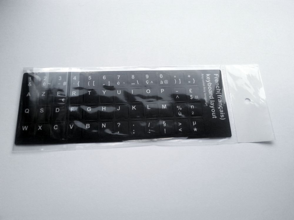French Computer Keyboard Stickers, Durable - Black - Image 2
