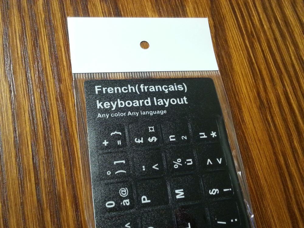 French Computer Keyboard Stickers, Durable - Black - Image 3