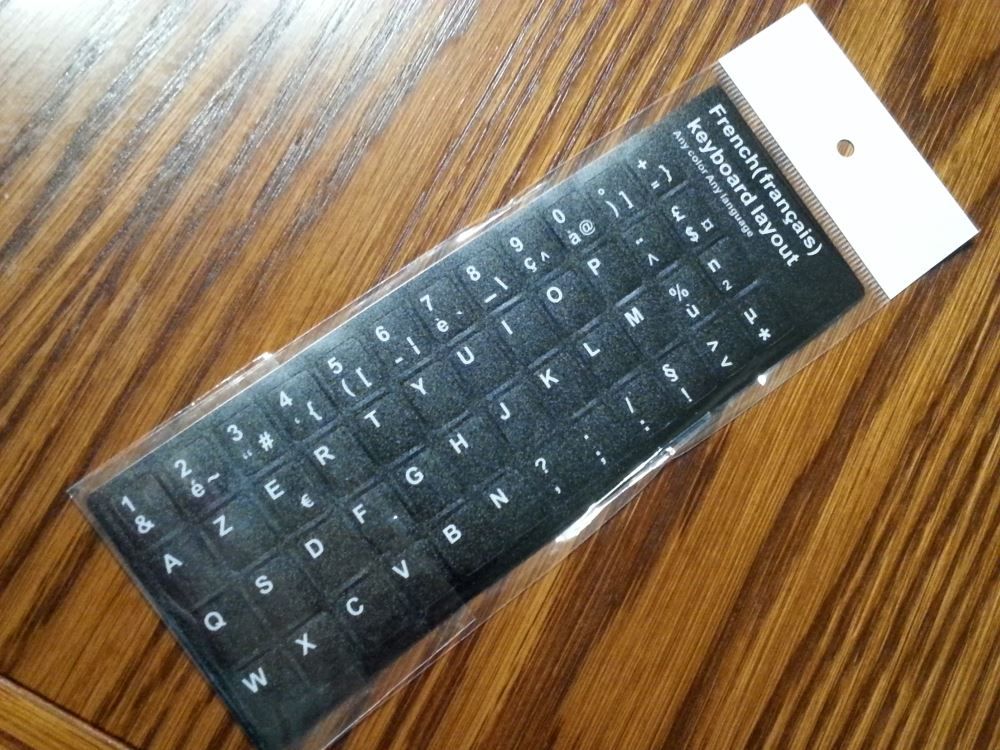French Computer Keyboard Stickers, Durable - Black - Image 4
