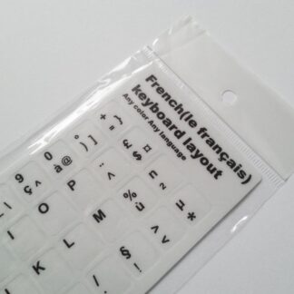 French Computer Keyboard Stickers, Durable - White