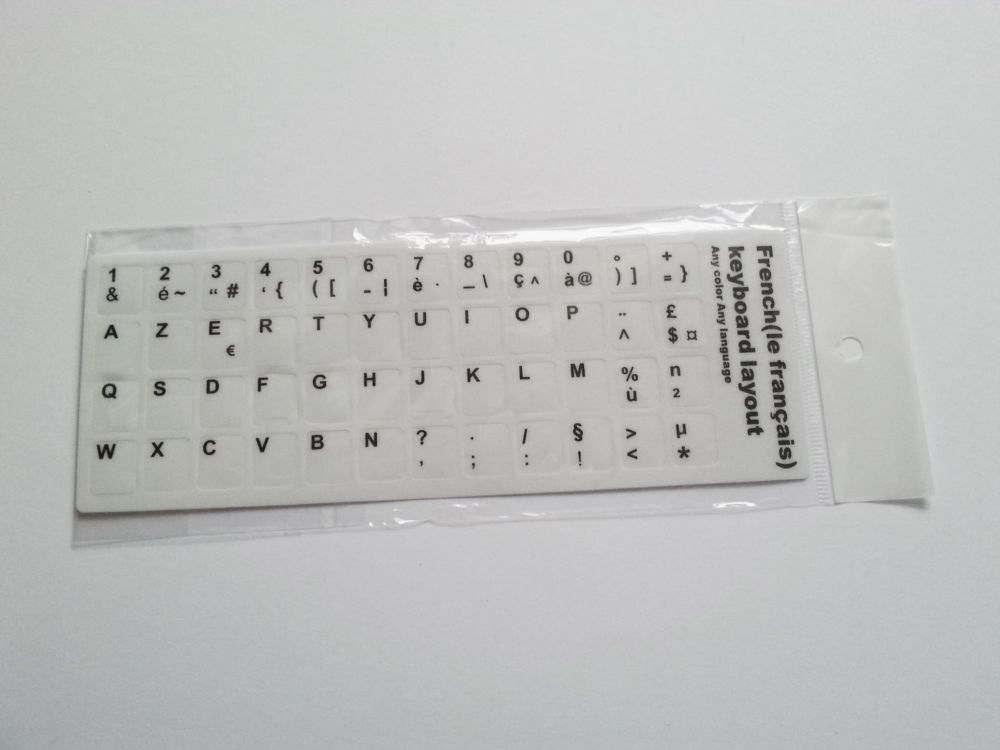 French Computer Keyboard Stickers, Durable - White - Image 3