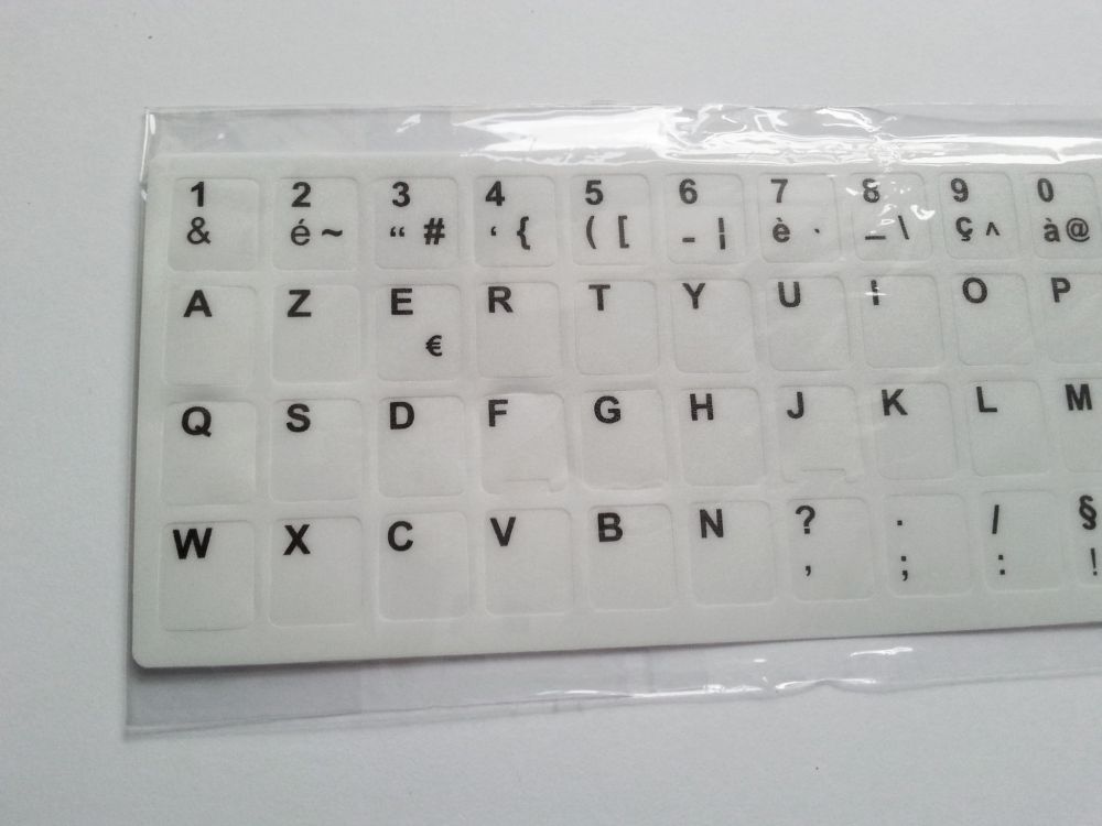 French Computer Keyboard Stickers, Durable - White - Image 4