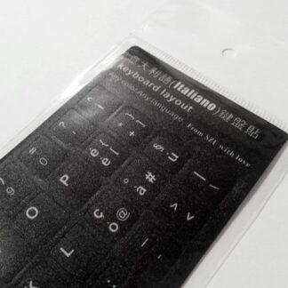 Italian Computer Keyboard Stickers, Durable - Black