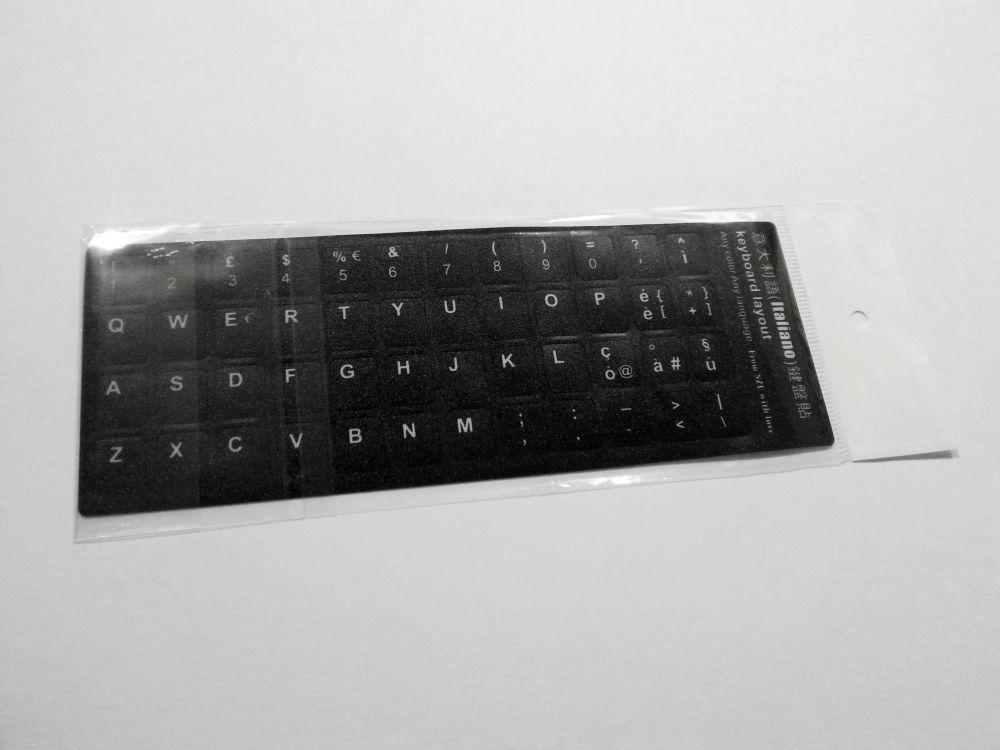 Italian Computer Keyboard Stickers, Durable - Black - Image 4