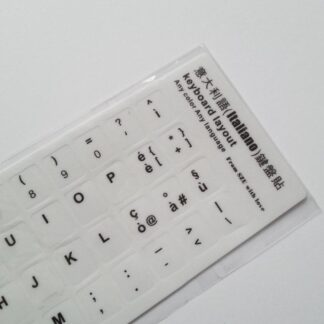 Italian Computer Keyboard Stickers, Durable - White