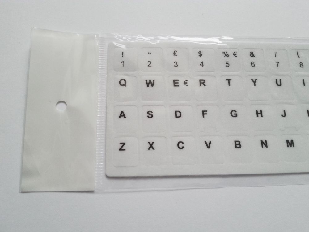 Italian Computer Keyboard Stickers, Durable - White - Image 4