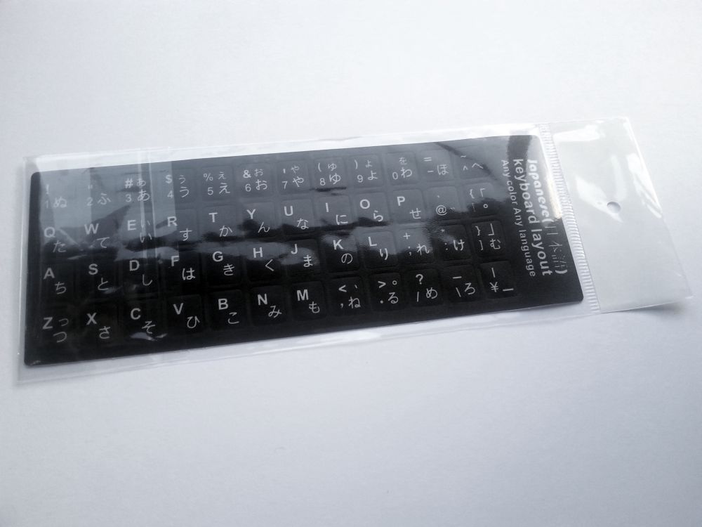 Japanese-English Computer Keyboard Stickers, Durable - Black - Image 3