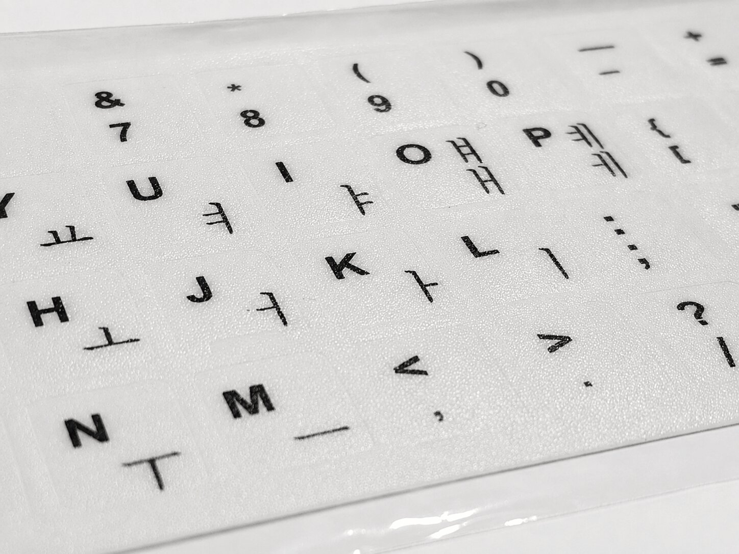 Korean-English Computer Keyboard Stickers, Durable - White - Image 5