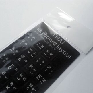 Thai-English Computer Keyboard Stickers, Durable - Black