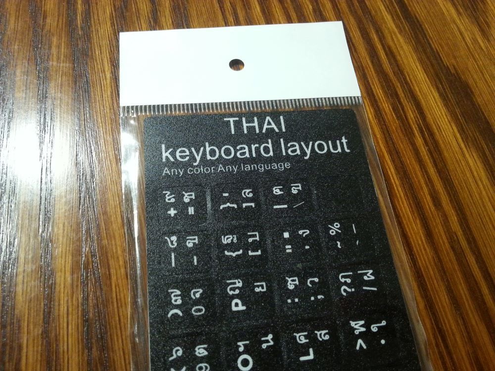 Thai-English Computer Keyboard Stickers, Durable - Black - Image 4