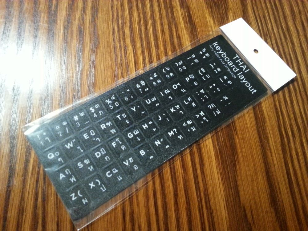 Thai-English Computer Keyboard Stickers, Durable - Black - Image 6