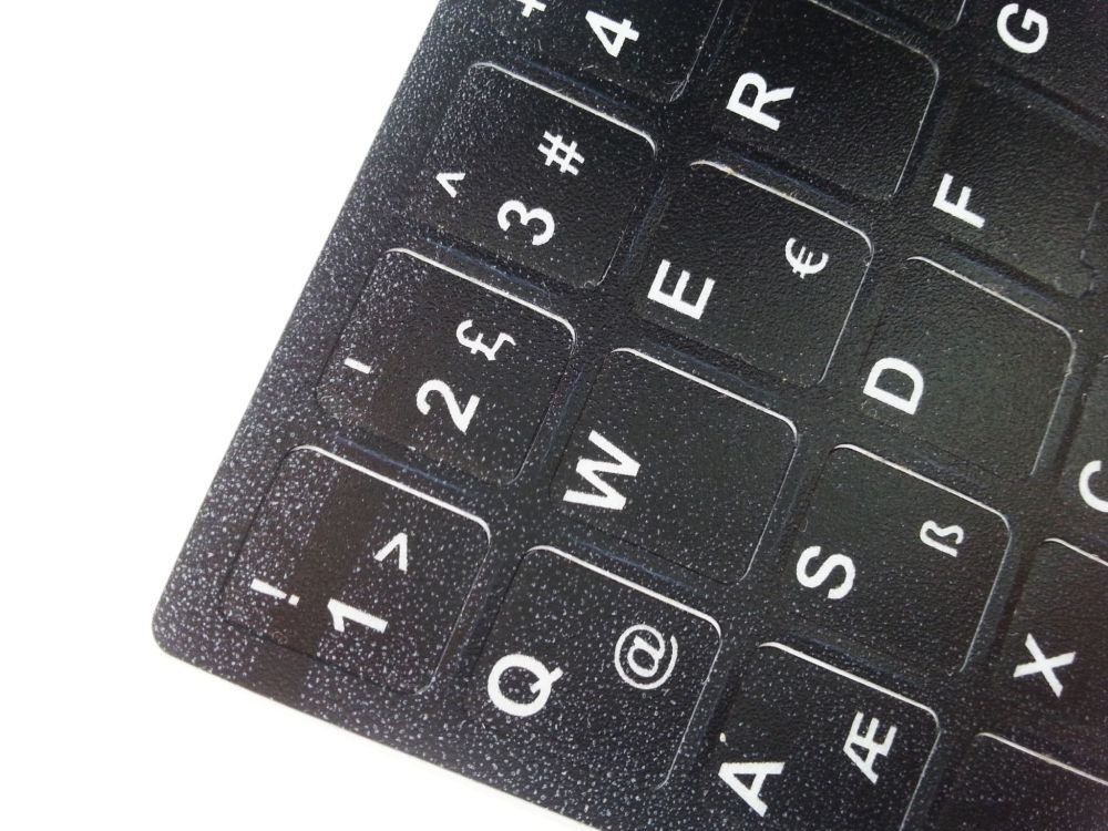 Turkish Computer Keyboard Stickers, Durable - Black - Image 2